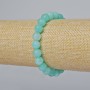 Amazonite bracelet, natural stone, smooth beads, diameter 8.5 mm ±, length 18 cm ± (stretch)