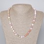 Colored Jadeite Necklace, natural stone, faceted beads, 8 mm diameter, length 47–49 cm