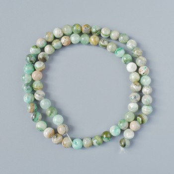 Chrysoprase Beads (Acrylic) Smooth Round Beads, 6.5 mm Diameter, 40 cm Length on Beading Thread