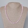 Kunzite Necklace (synthetic) Faceted Bead, 8 mm diameter, length 45–48 cm