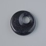 Donut Pendant Aventurine Night of Cairo (synthetic) stone, diameter 18x5mm+-, hole diameter 5mm+-