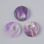 Donut Pendant (Bagel) Amethyst Natural Stone, Diameter 18x5mm+-, Hole Diameter 5mm+-