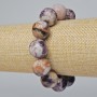Amethyst bracelet natural stone smooth ball, diameter 16mm+-, length 18cm+- (stretch)