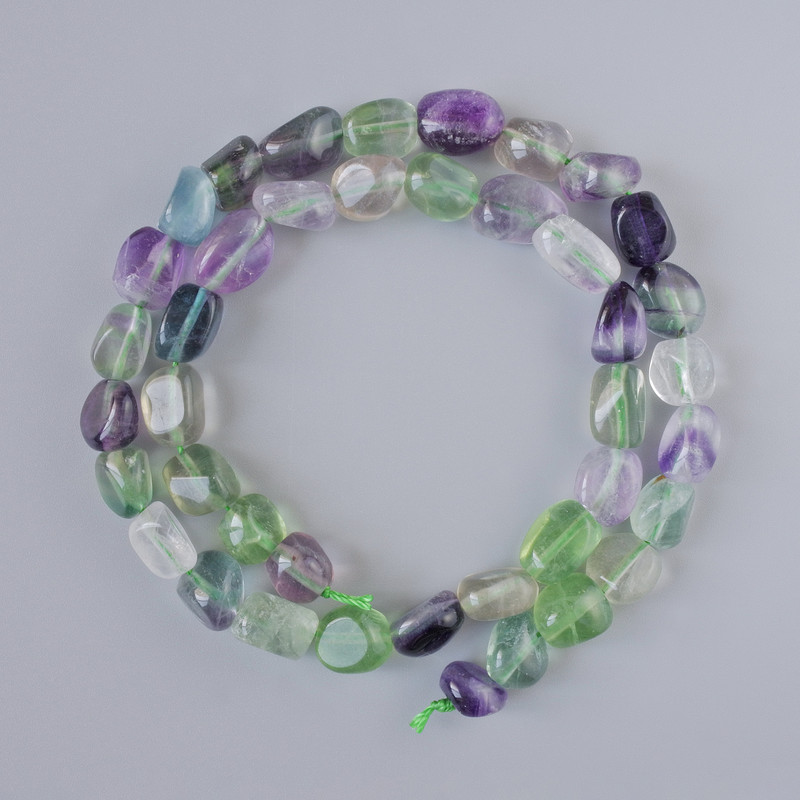 Fluorite beads natural stone rondelle, diameter 8×10mm+-, length 39cm+- on a thread