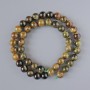 Grossular Beads (Green Garnet) Natural Stone Smooth Beads, Diameter 8.5 mm, Length 38 cm on Thread