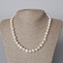 Necklace with textured river pearls, diameter 9.5×8.5 mm, length 45–46 cm