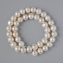 Textured freshwater pearl beads, 11x9 mm, length about 35 cm on thread