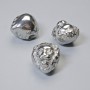Bead-insert finding 'Lion', 13×11×9 mm, hole diameter 2.6 mm, silver-colored metal, 1 piece