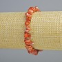 Carnelian Bracelet with Natural Stone Chips, 8x4 mm Beads, 18 cm Length (Stretch)