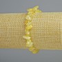 Bracelet with natural citrine chip beads, diameter 8×3 mm, length 18 cm (stretch)