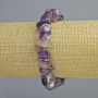 Amethyst bracelet, natural stone chips, diameter 10×3 mm, length 18 cm (stretch)