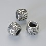 Bead-insert finding, size 7.5×9.5 mm, hole diameter 5.2 mm, silver-colored metal, 1 pc