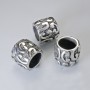 Bead-Insertion Findings, 12x13 mm, hole diameter 8.4 mm, silver-colored metal, 1 pc