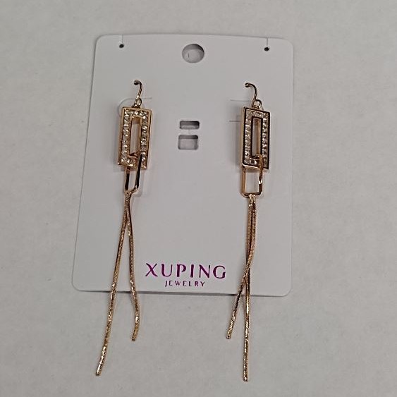 Earrings Xuping 18K Gold Plated with White Crystals