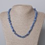 Kyanite Necklace with natural stone chips, diameter 8x3 mm, length 45-47 cm