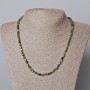 Green Tourmaline Necklace with Faceted Cubes