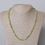 Jadeite Necklace with natural stone, faceted cube beads, diameter 5.5 mm, length 45–49 cm