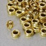 Bead-Insert Findings, 4×7 mm diameter, hole 3.6 mm, gold-tone metal, pack of 40 pcs ± 20 g