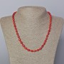 Natural Coral Bead Necklace, 5x8mm beads, length 45-49 cm