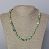 Chrysocolla Necklace with natural stone, smooth beads, diameter 8.5 mm, length 45–49 cm