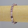 Amethyst bracelet with natural stone, smooth beads, 6.5 mm diameter +/- (stretch), length 18 cm+