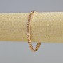 Bracelet Xuping 18K Gold Plating with White Crystals, 6mm thick, 7mm±, length 19 cm+