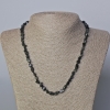 Sun Obsidian Necklace, natural stone, unpolished faceted beads, diameter 6 mm, length 45–48 cm