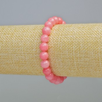 Tourmaline Bracelet (synthetic) Smooth Bead, 8mm Diameter ± (Stretch), Length 18 cm+