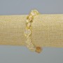 Faceted Citrine Bracelet, natural stone, bead size 10x12 mm, stretch band, length 18 cm+