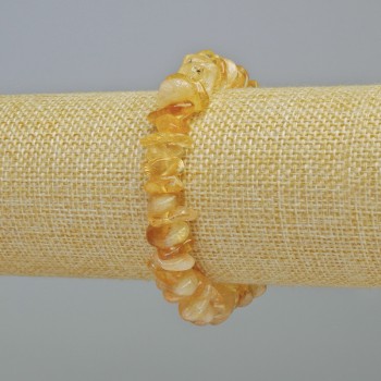 Citrine natural stone chip bracelet, diameter 11.5x4 mm ± (stretch), length 18 cm+