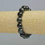 Falcon's Eye bracelet, natural stone, smooth bead, 12 mm diameter ± (stretch), length 18 cm+