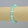Amazonite Bracelet (Synthetic) Smooth Beads, 8mm Diameter ± (Stretch), Length 18cm+