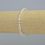 Bracelet of Rock Crystal, natural stone, faceted cube beads, diameter 4.5 mm ±, stretch, length 18 cm+