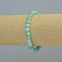 Amazonite Bracelet, Natural Stone, Faceted Cube, 6mm Diameter, Stretch, 18 cm Length