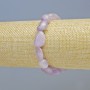 Bracelet Lavender Amethyst natural stone faceted beads, diameter 10x13mm ± (stretch), length 18 cm+