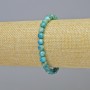 Blue Jasper Bracelet (synthetic) smooth bead, 6 mm diameter ± (stretch), length 18 cm+