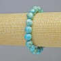 Blue Jasper Bracelet (synthetic) smooth beads, 10.5 mm diameter ± (stretch), length 18 cm+