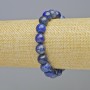 Lapis Lazuli Bracelet, natural stone, smooth beads, 10mm diameter ± (stretch), length 18cm+
