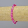 Bracelet Raspberry Agate Matte Natural Stone Smooth Bead, diameter 6mm ± (stretch), length 18cm+