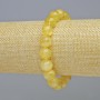 Bracelet Citrine natural stone, smooth beads, diameter 10 mm ± (stretch), length 18 cm+