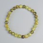 Grossular Bracelet (Green Garnet) Natural Stone, Faceted Bead, 6.5 mm Ø, Stretch, 18 cm+