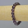 Amethyst bracelet with natural stone, smooth beads, diameter 10mm ± (stretch), length 18 cm+
