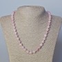 Rose Quartz Necklace (synthetic) smooth beads, 8 mm diameter, length 45–50 cm