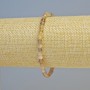 Selenite bracelet with natural stone faceted cube beads, diameter 4 mm ± (stretch), length 18 cm+