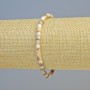 Pink Opal Bracelet with natural opal, faceted cubes, 4 mm diameter ± (stretch), length 18 cm+