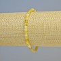 Yellow Opal Bracelet with Natural Stone, Faceted Cubes, 4 mm Diameter ± (Stretch), Length 18 cm+