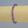 Amethyst Bracelet, Natural Stone, Faceted Cube Beads, 4.5 mm Diameter +/- (Stretch), Length 18 cm