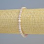 Kunzite Bracelet, natural Kunzite gemstone, faceted cube beads, diameter 4–5 mm, stretch bracelet, length 18 cm