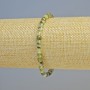 Prenite bracelet - natural stone, faceted cube, 4 mm diameter ± (stretch), length 18 cm+