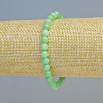 Amazonite bracelet, natural stone, smooth bead, diameter 6mm±, length 18cm+